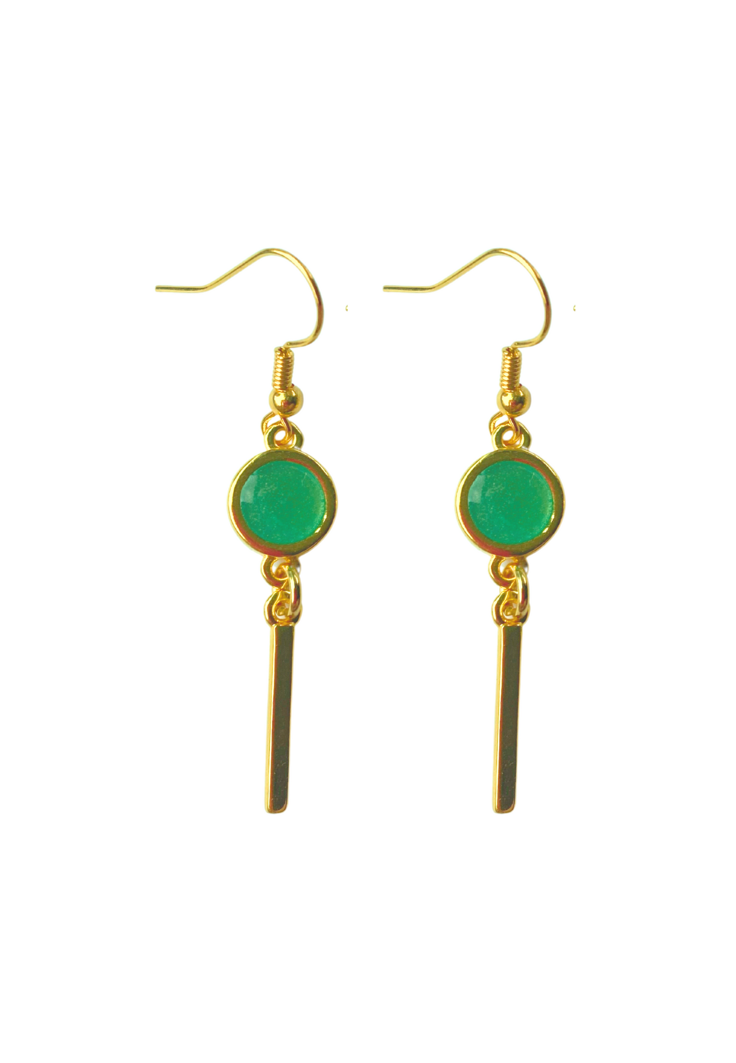 Elegante hangende oorbellen, groen