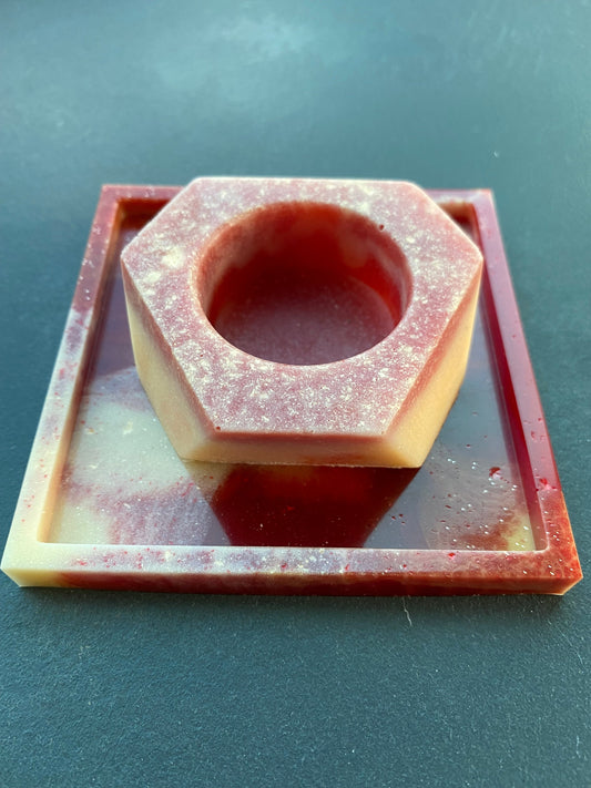 Aline - Onderlegger - Vierkant - Rood