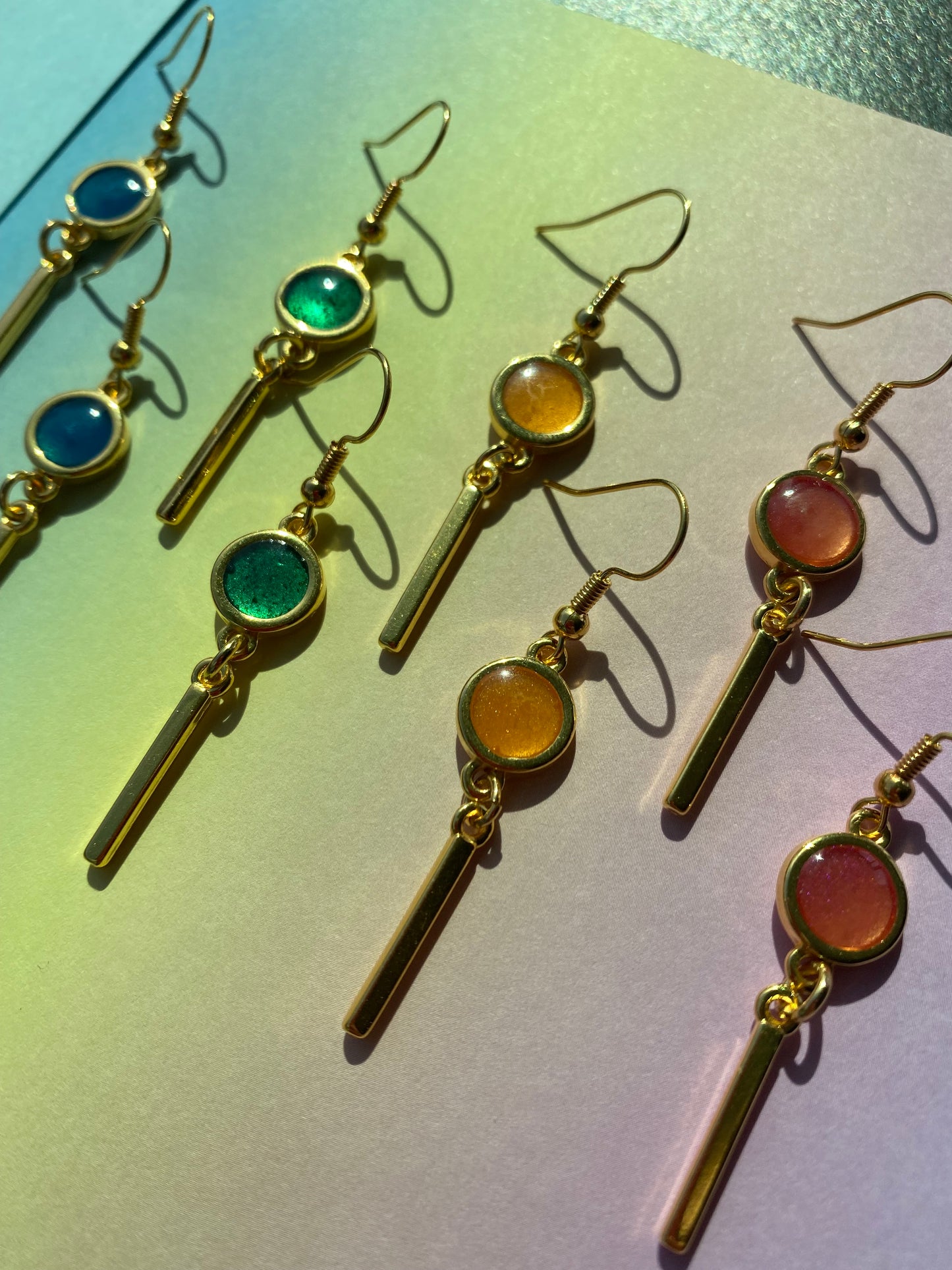 Elegante hangende oorbellen, groen
