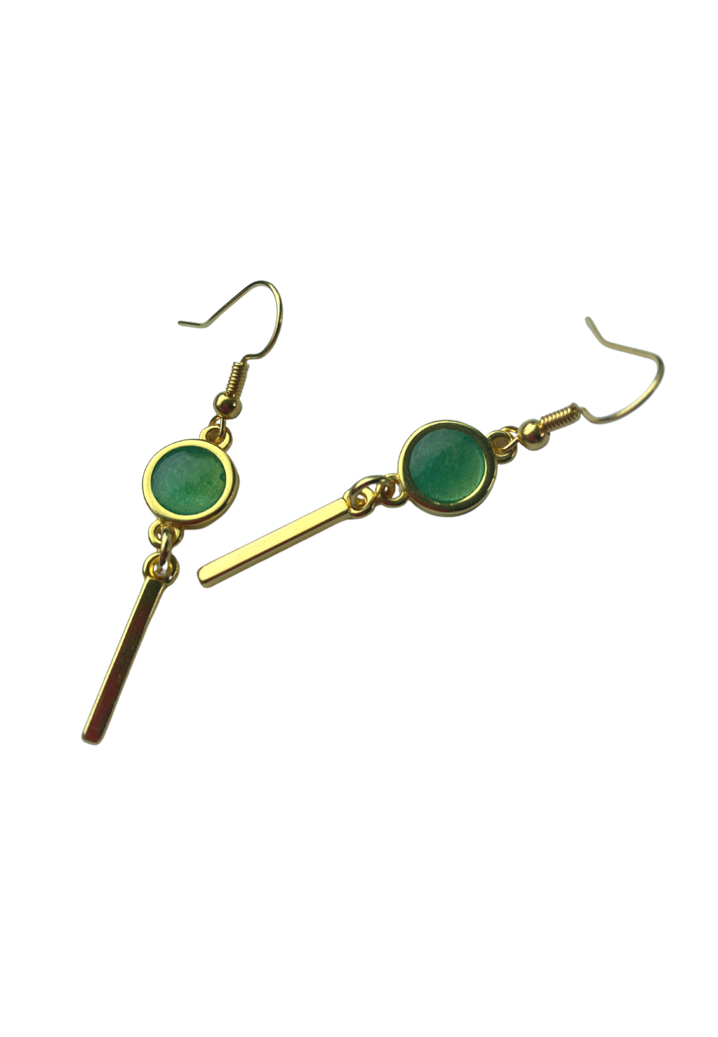 Elegante hangende oorbellen, groen