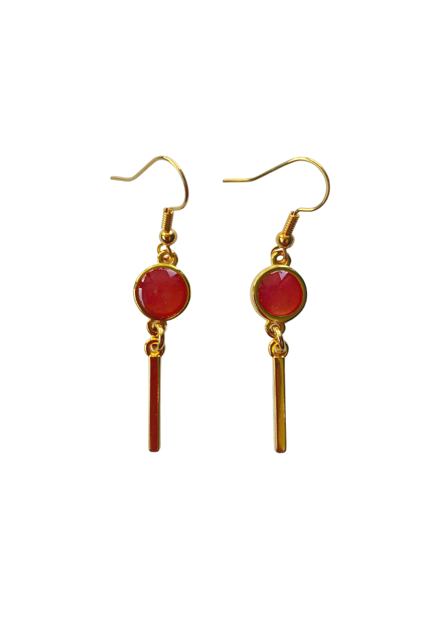Elegante hangende oorbellen, roze