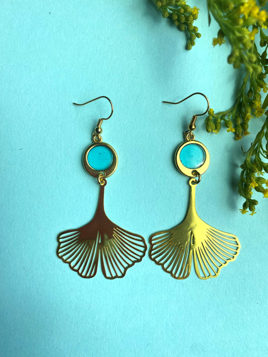 Boho Ginkgo oorhangers