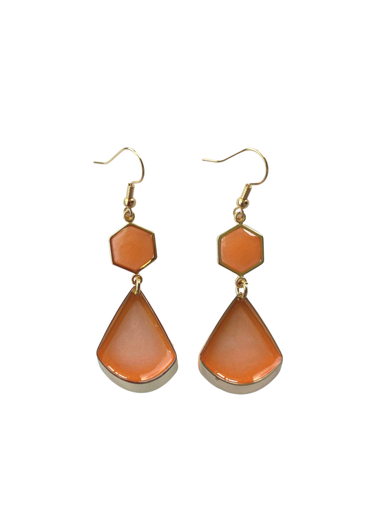 Tijdloos zomerse oorhangers, oranje